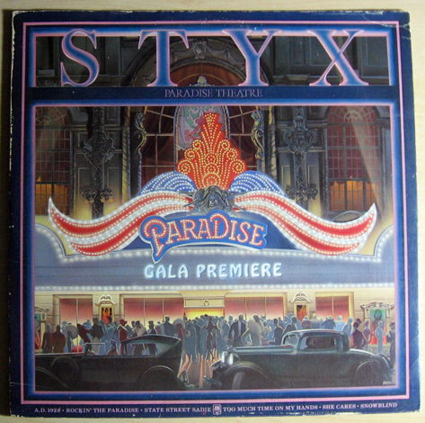 STYX - Paradise Theatre - Laser Etched Art  A&M Records...
