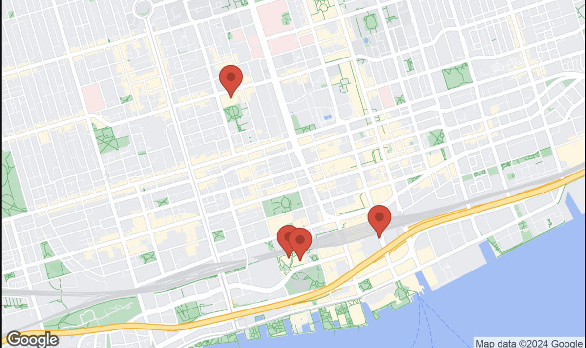 Screenshot of Simple Image Map, from the google maps api examples collection.