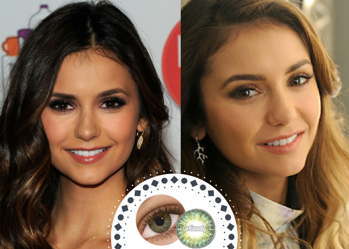 Nina Dobrev green contact lenses