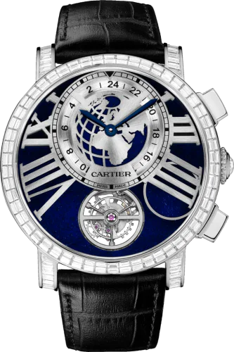 Rotonde de Cartier Earth and Moon Platinum / Baguette