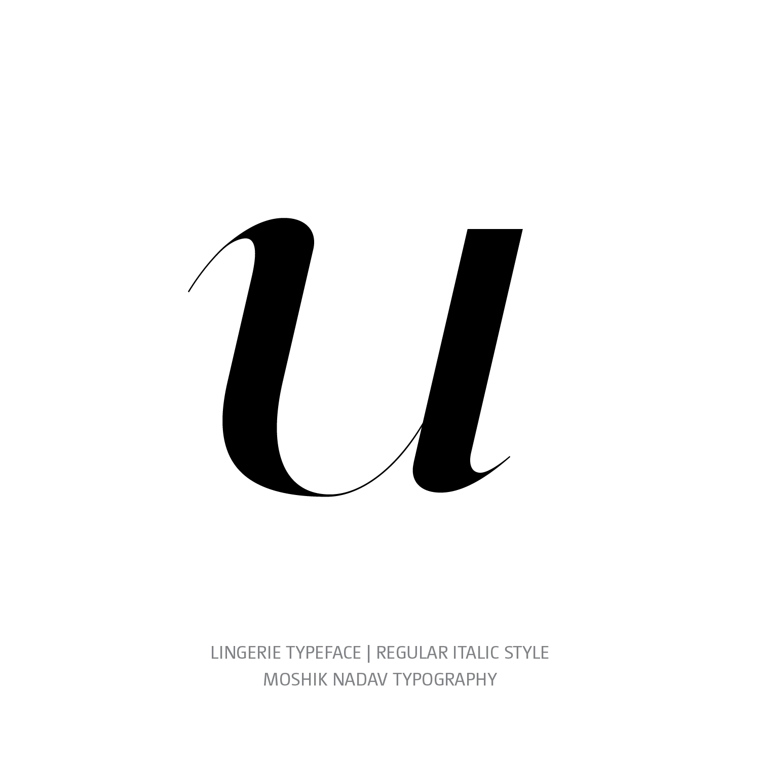 Lingerie Typeface Regular Italic u - Fashion fonts by Moshik Nadav Typography