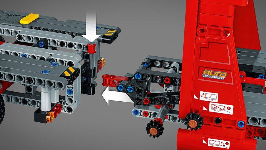 lego 42098 car transporter rear system