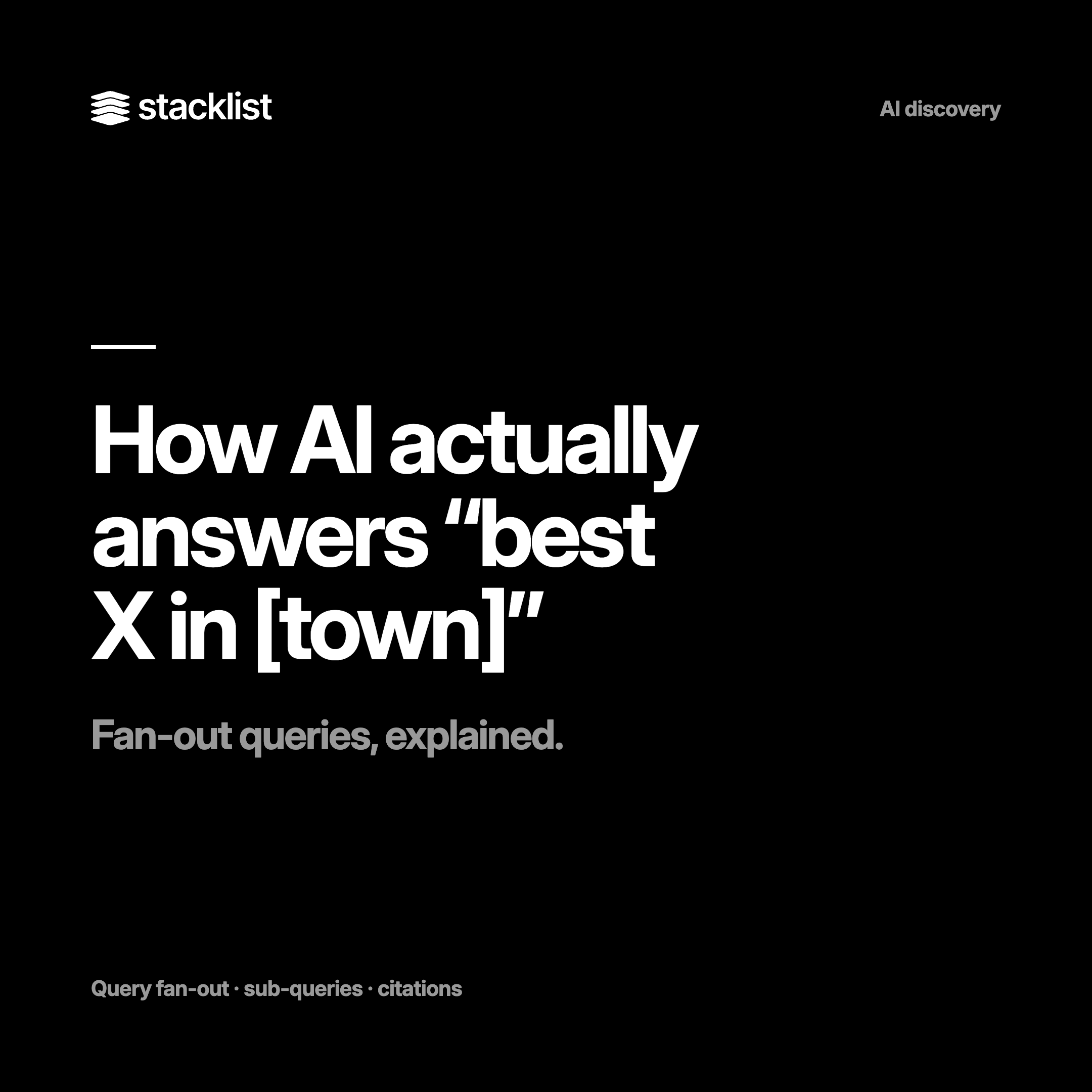 How AI Answers 'Best X in Town': Fan-Out Queries Explained