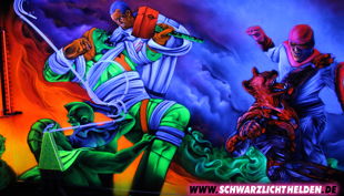 bester geburtstagde schwarzlichthelden mainz wandbild graffiti kunst helden schurken