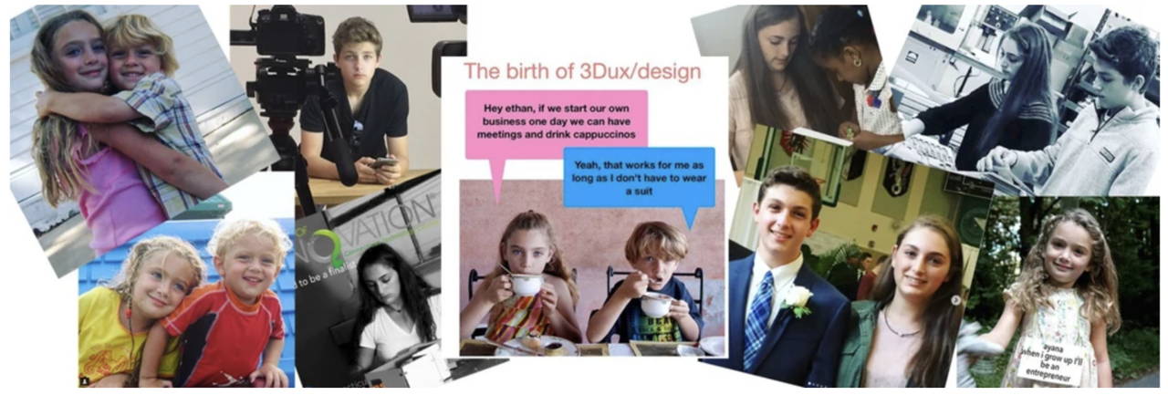 photo collage of young children growing up