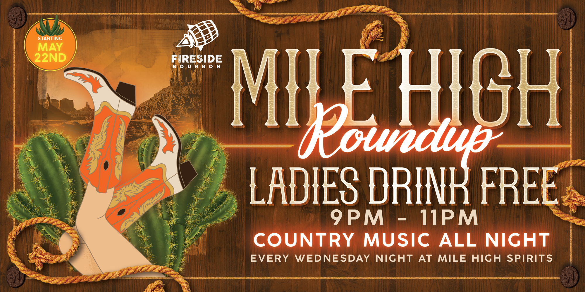 Mile High Roundup - LADIES NIGHT and Country Music at Mile High Spirits promotional image