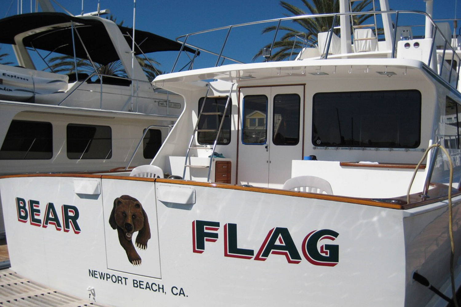 An image of the bear flag fish co boat. 