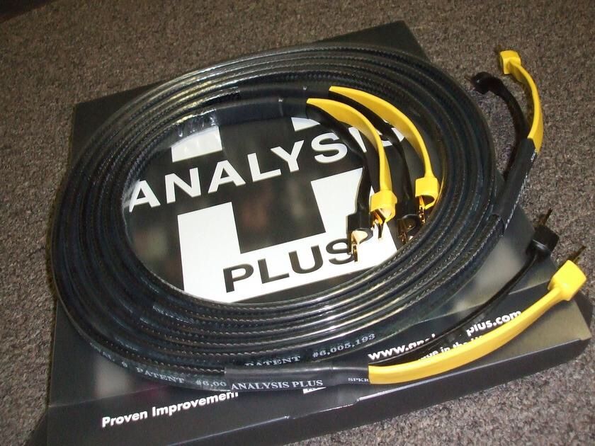 Analysis Plus Black Mesh Oval 9 8FT Pair Spkr Cables Pristine