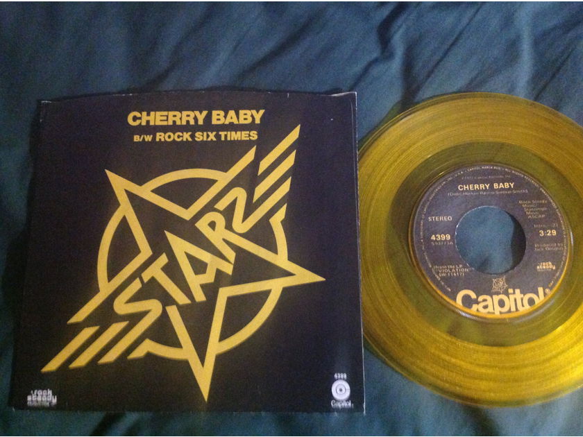 Starz - Cherry Baby Capitol Records Gold Vinyl 45 With Picture Sleeve