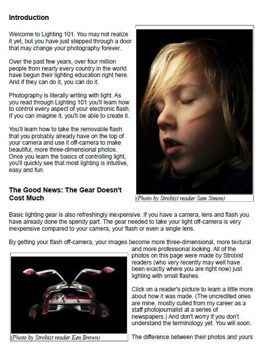 Свет в фотографии 101, Strobist