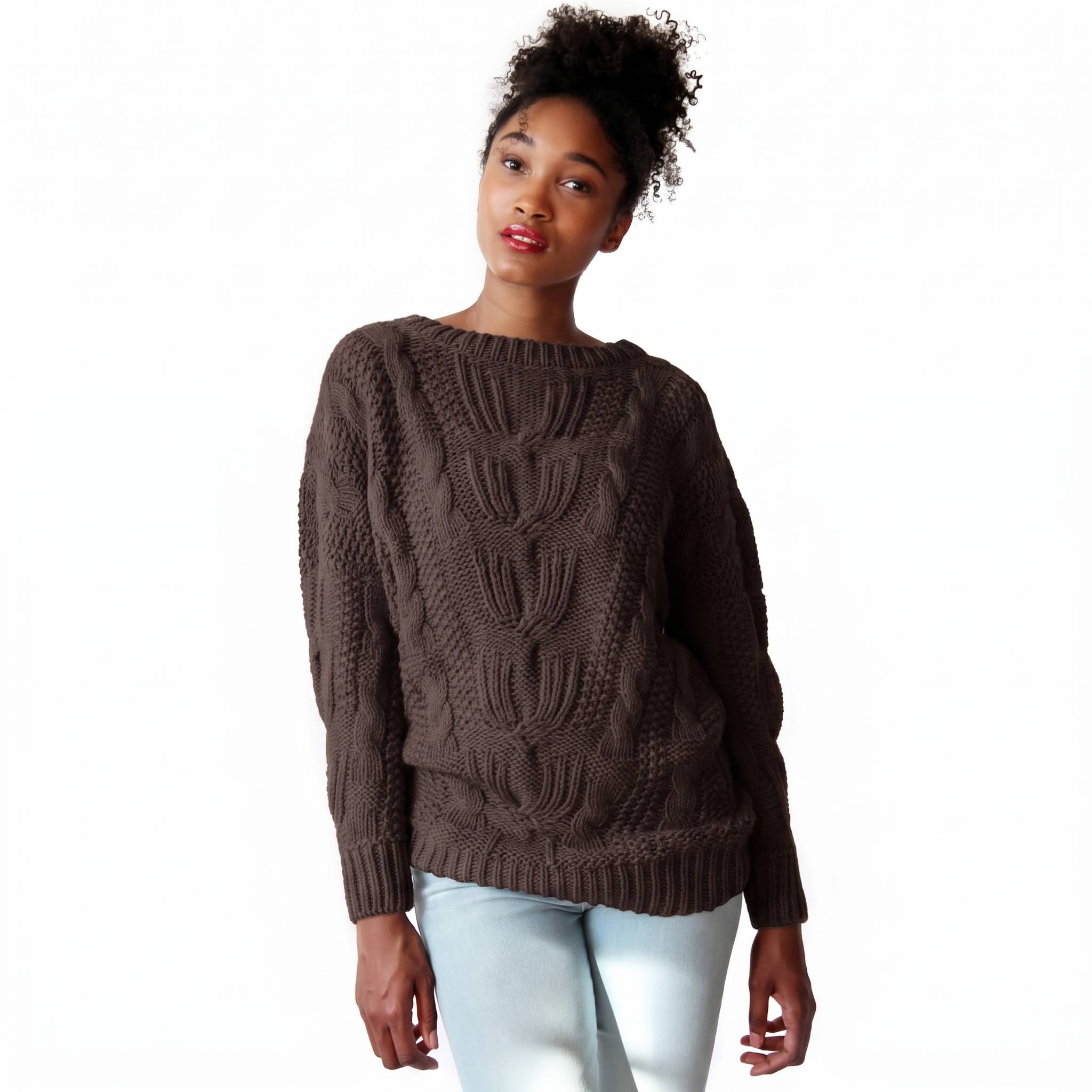 Stick and Ball Heritage Cable Knit | Sarah Cable in Espresso Brown