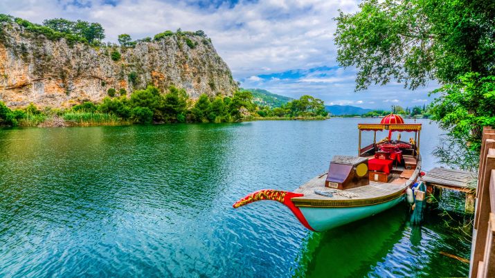 The Dalyan River, located in southwestern Turkey, is famous for İztuzu Beach, also known as Turtle Beach, a nesting site for the endangered loggerhead sea turtles (Caretta caretta)
