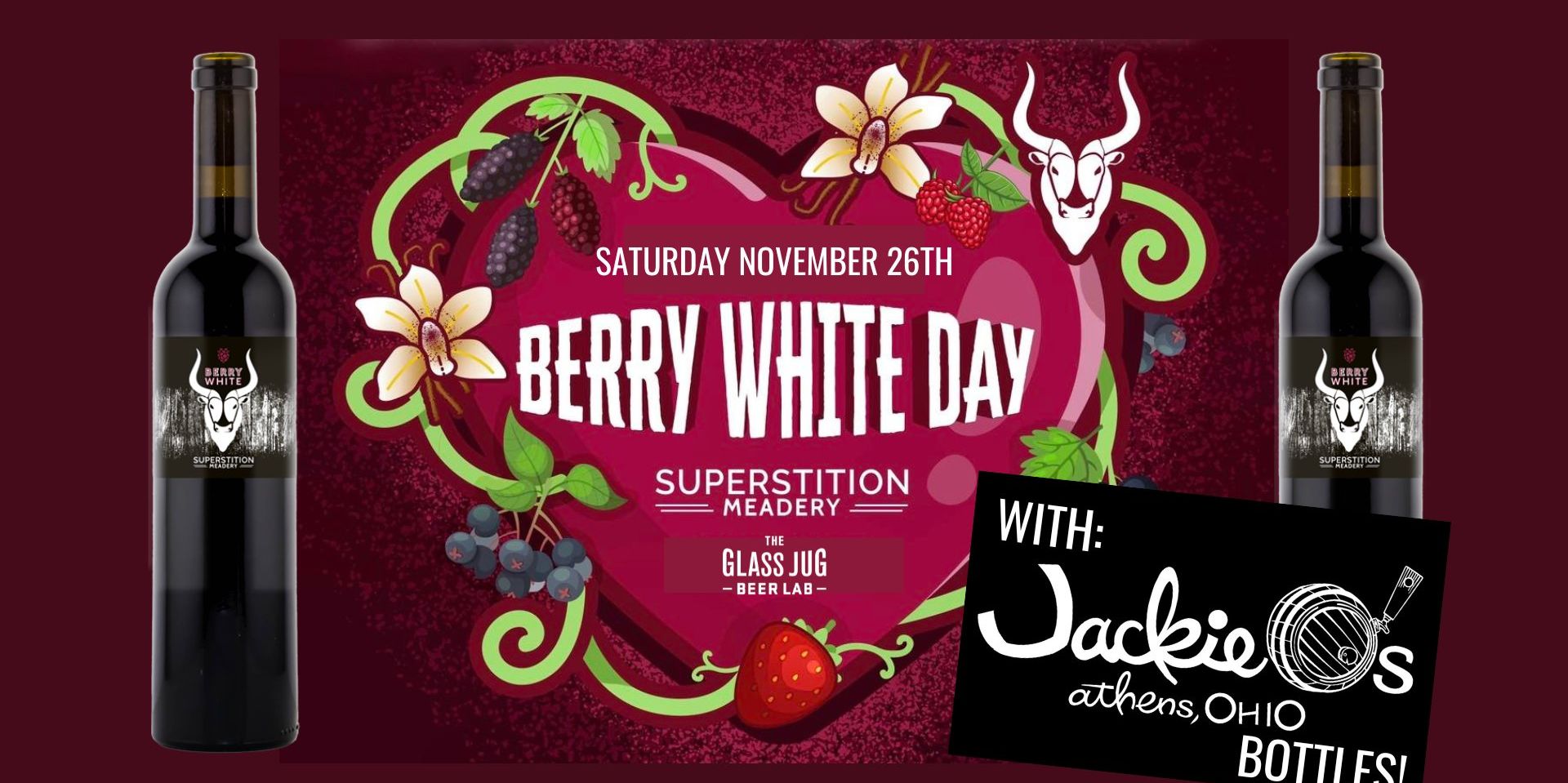 Superstition Meadery Berry White Day with Jackie O's Dark Apparition promotional image