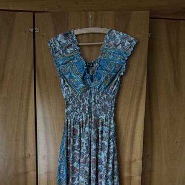 B&B Maxi Sommer Kleid Mit Buntem Muster