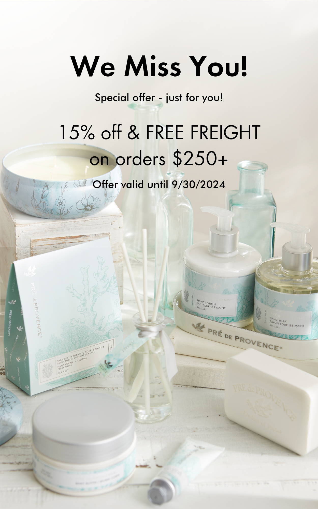 We Miss You! Here's 15% off your next order - use code MISSEDYOU at checkout