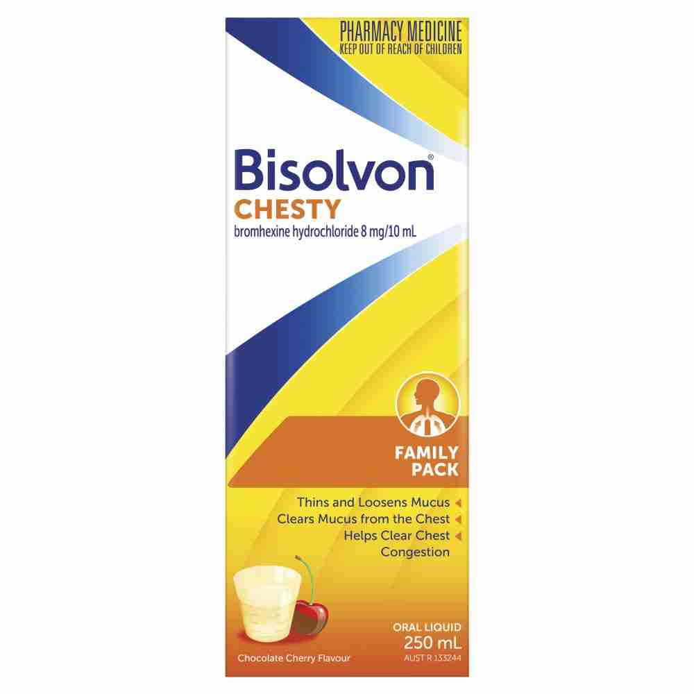 Bisolvon Chesty Liquid 250mL ARTG 133244 - Image 3