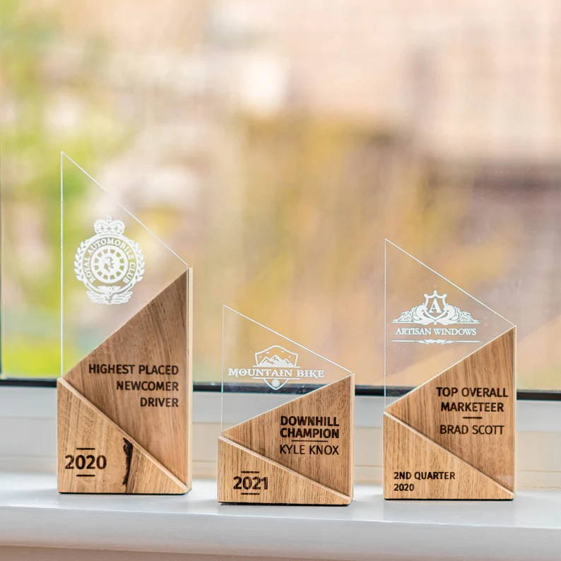 Laser Engraved Acrylic Award Trophies 02 -1