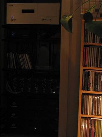 HTPC and A/V gear behind pocket door