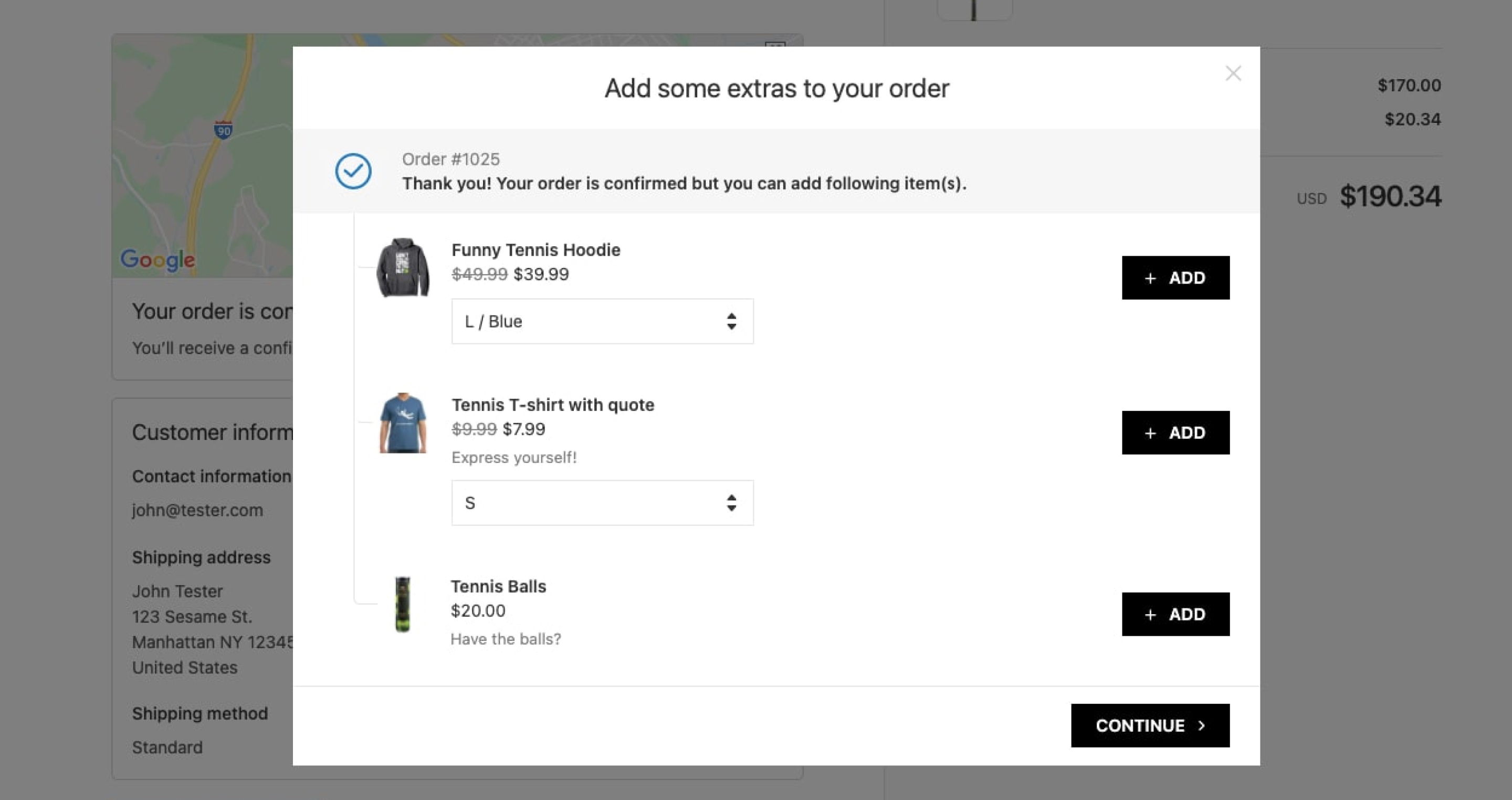 Thank you page one click upsell on Shopify