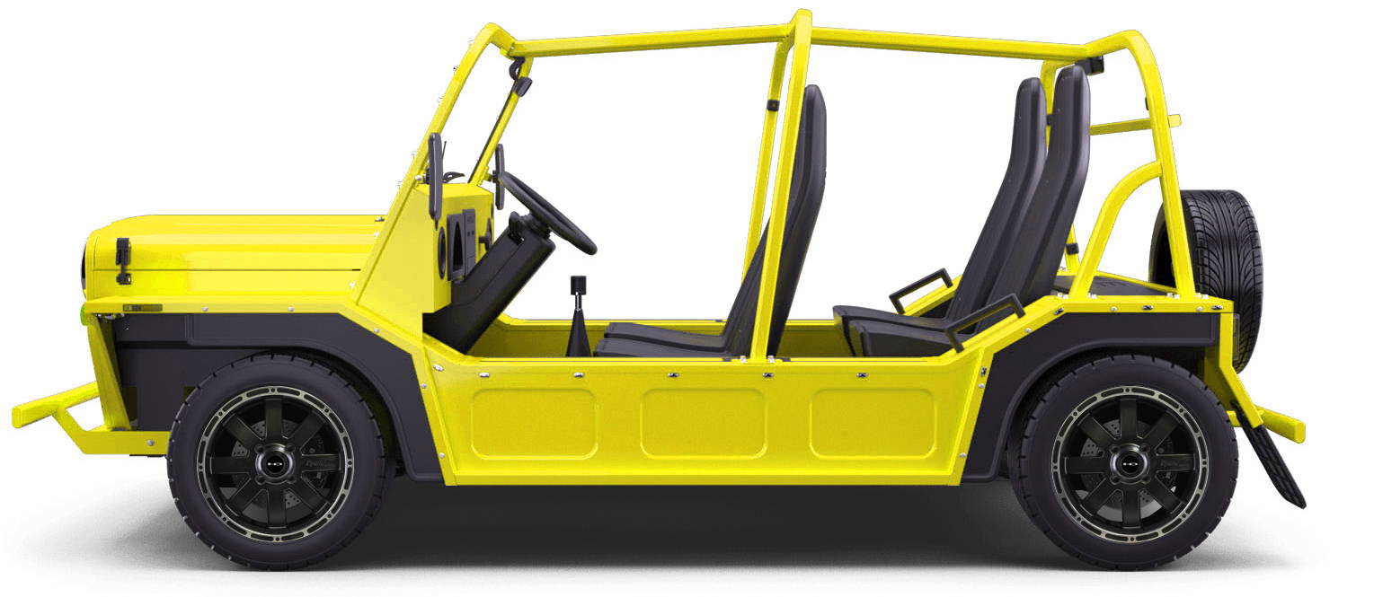 MOKE Electric Vehicles + HD Golf Wheels 8-Point Custom Wheel & Tire Packages for Canary Yellow 14 inch with Tire