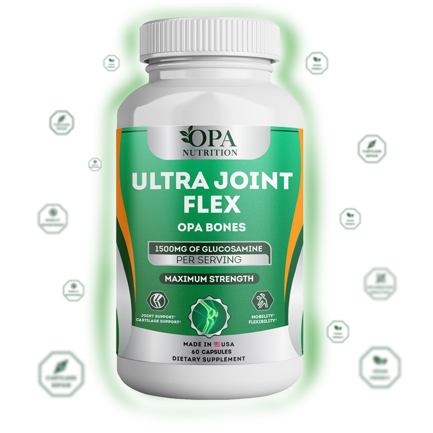 OPA NUTRITION GLUCOSAMINE CHONDROITIN MSM AND TURMERIC JOINT SUPPORT INGREDIENTS