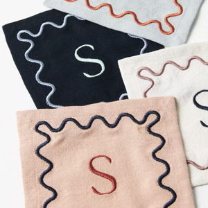 Monogram Cotton Cocktail Napkins, Set of 4