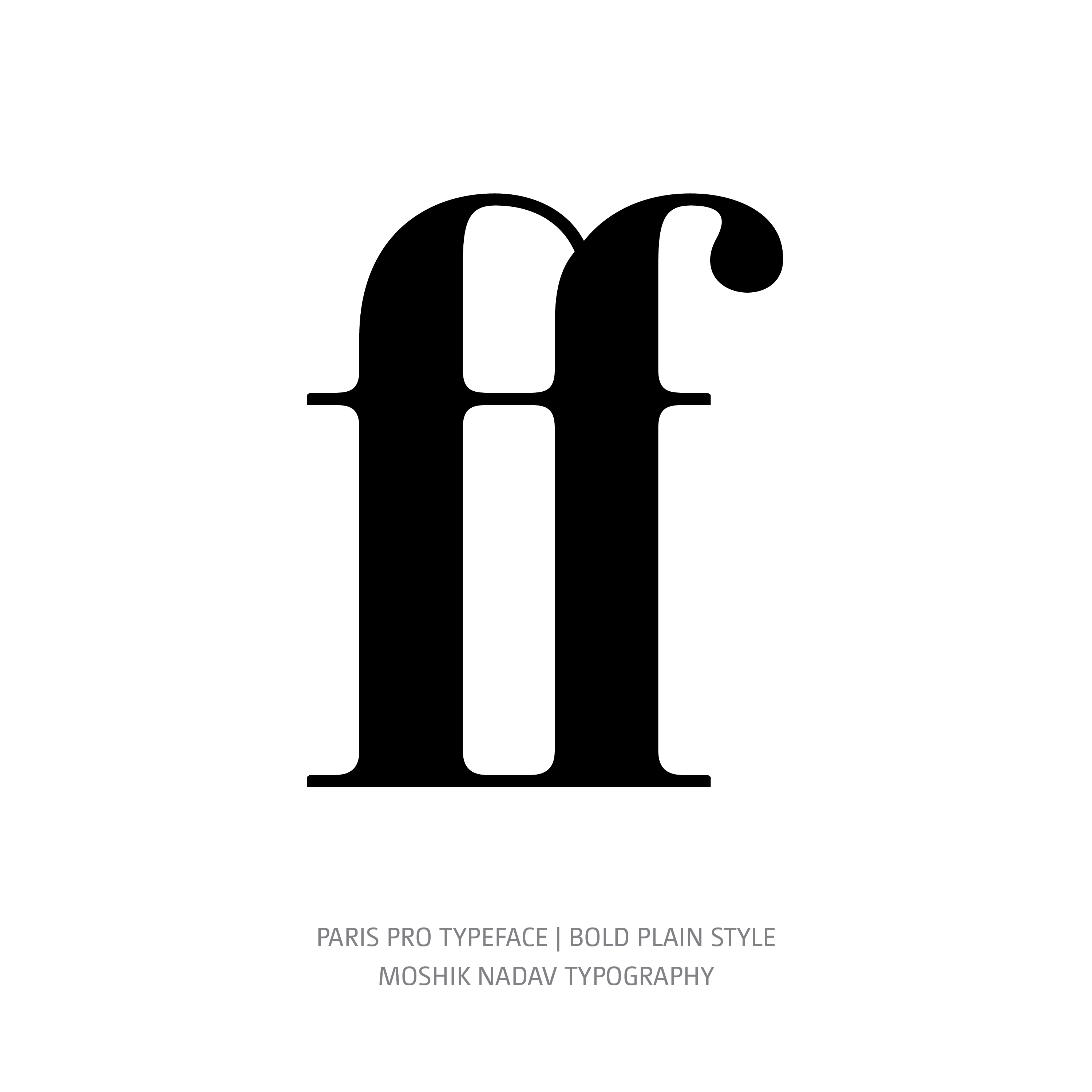 Paris Pro Typeface Bold ff ligature
