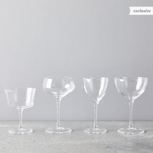 Bormioli Rocco Cocktail Glasses from Italy, Set of 4, 4 Styles
