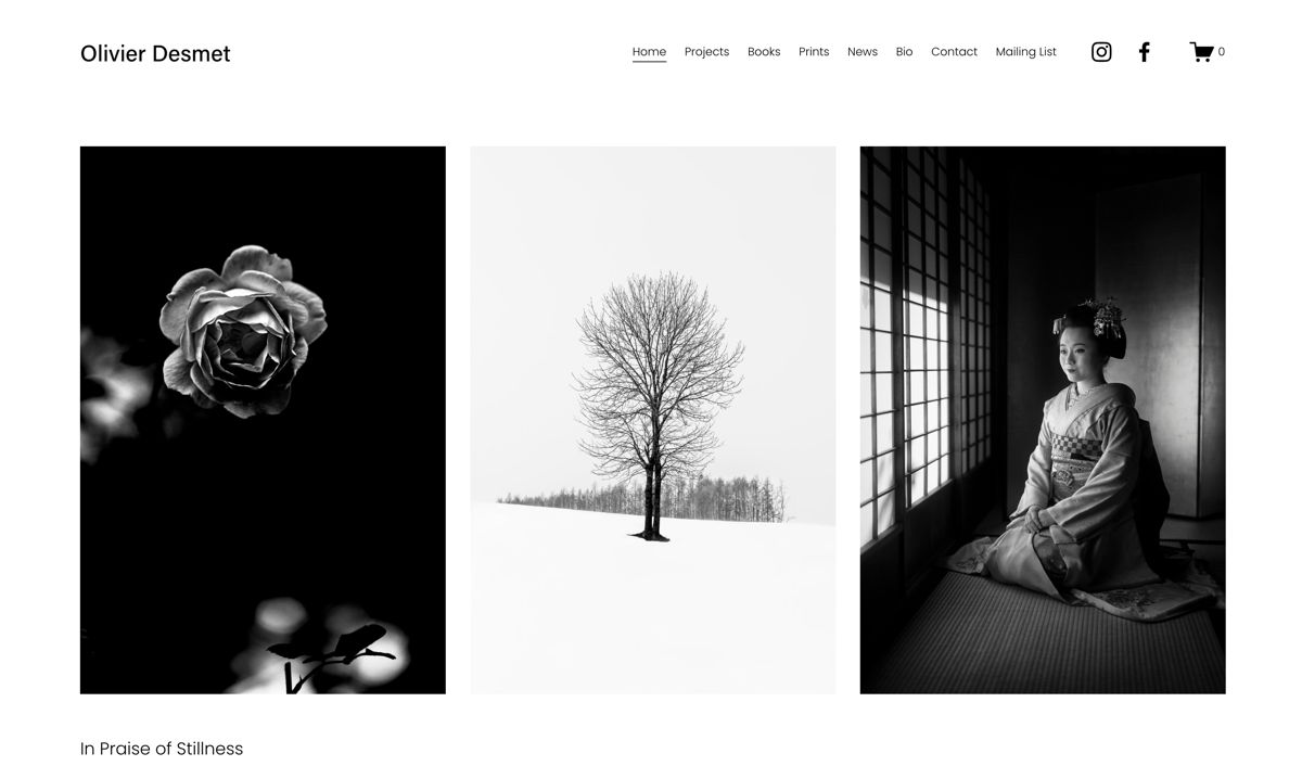 Screenshot of Olivier Dismet, from the ecommerce websites collection.
