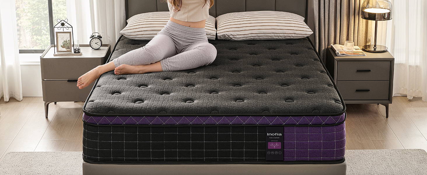 Inofia 4FT Small Double Mattress,12 Inch CloudLux Memory Foam Mattress with Pocket Sprung,Medium Firm with Tencel Fabric,Fire Resistant Barrier,Pressure Relieving,OEKO-TEX Certified(120×190×30cm)