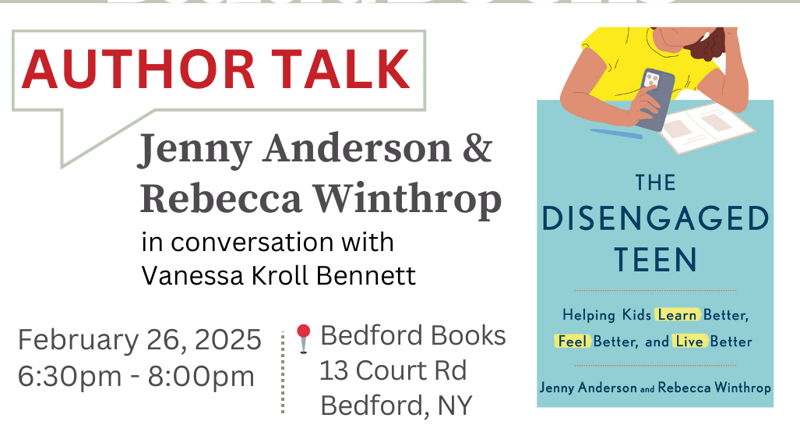 Author Talk: Jenny Anderson & Rebecca... | Feb 26 | Westchester Magazine