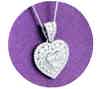 Diamond heart pendant necklace 1.35 carat - Pobjoy