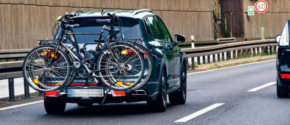 Bicycles on hitch car rack