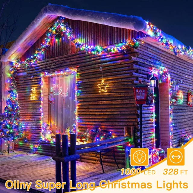 Ollny's 800 leds cool white wedding fairy lights are safe to touch and power saving