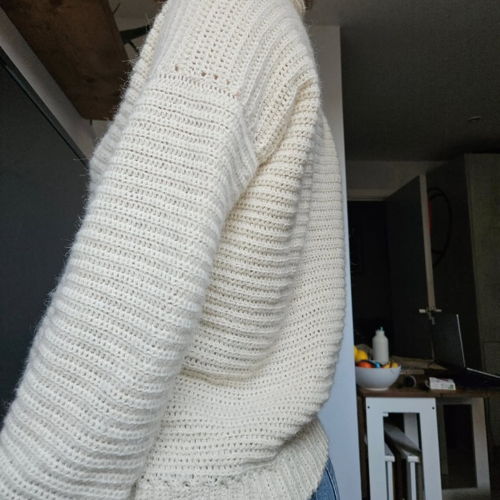 Collared V neck sweater - crochet pattern