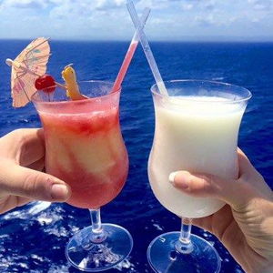 Drinks on our honeymoon!