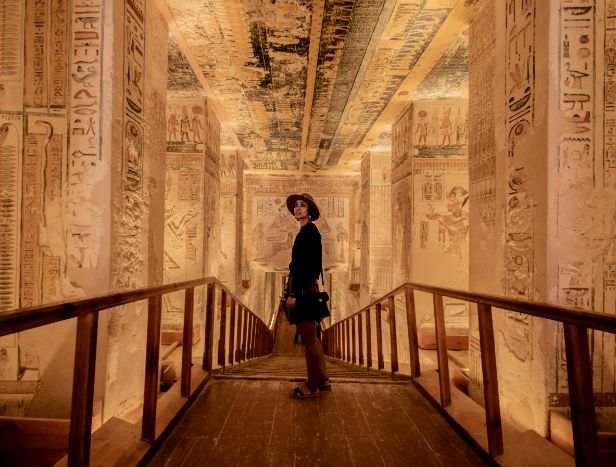 The interior of the Temple of Horus at Edfu