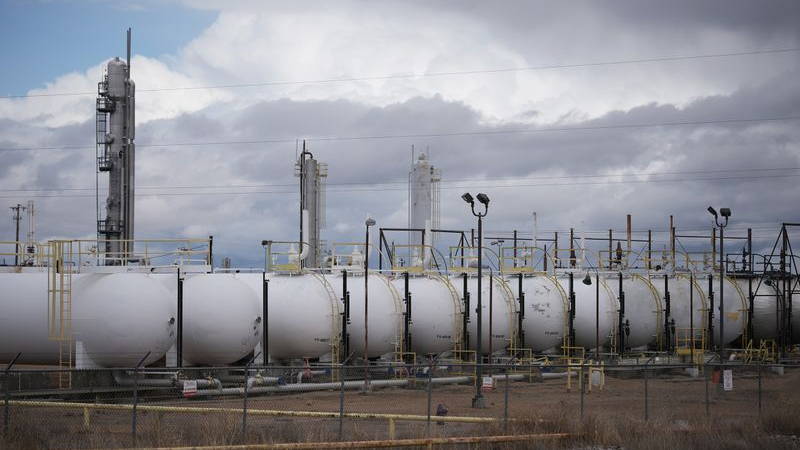 Natural gas plant exterior in New Mexico