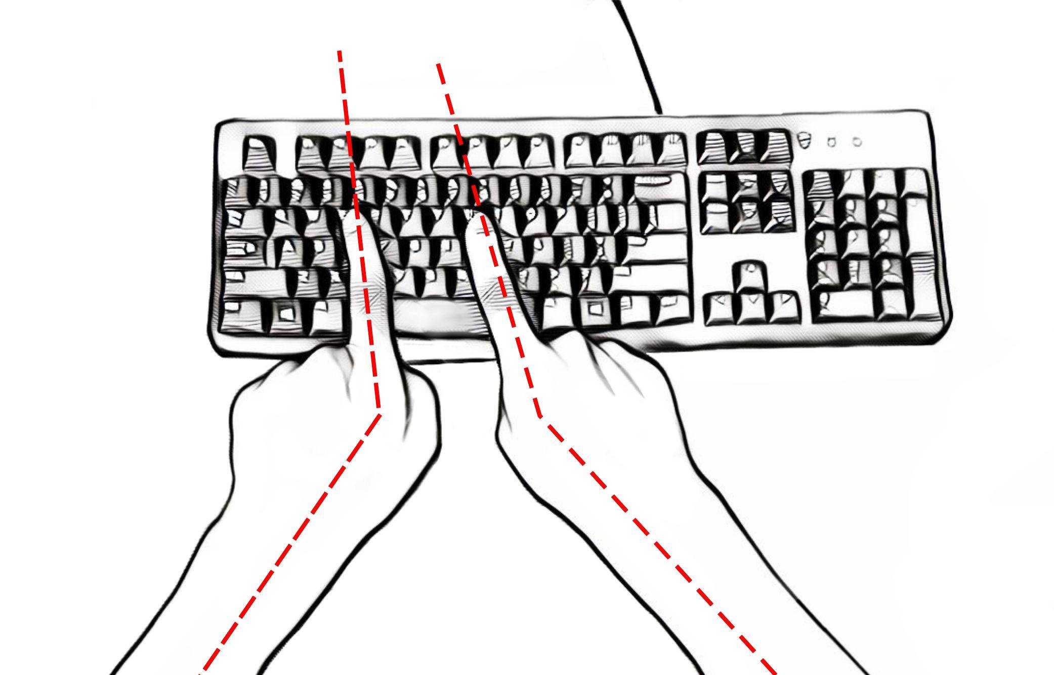 standard keyboard asymmetry