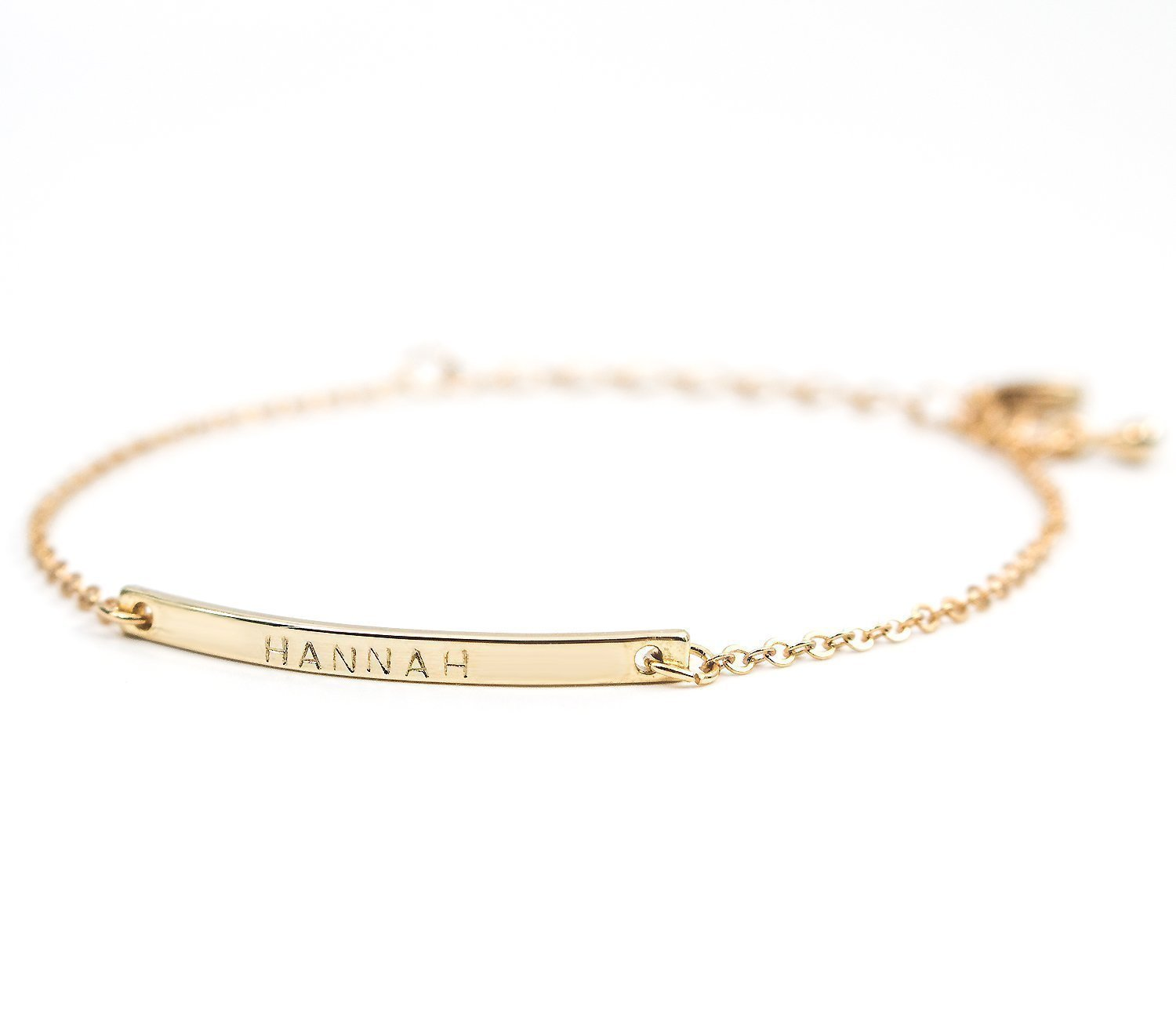 Personalized Name Bar Bracelet With Name, Having Three Colors Silver, Gold-plated, Rose Gold-plated