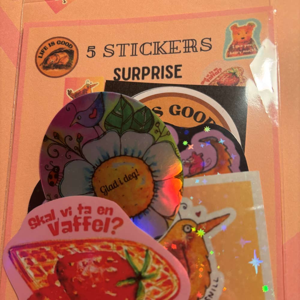 5 klistremerker ass