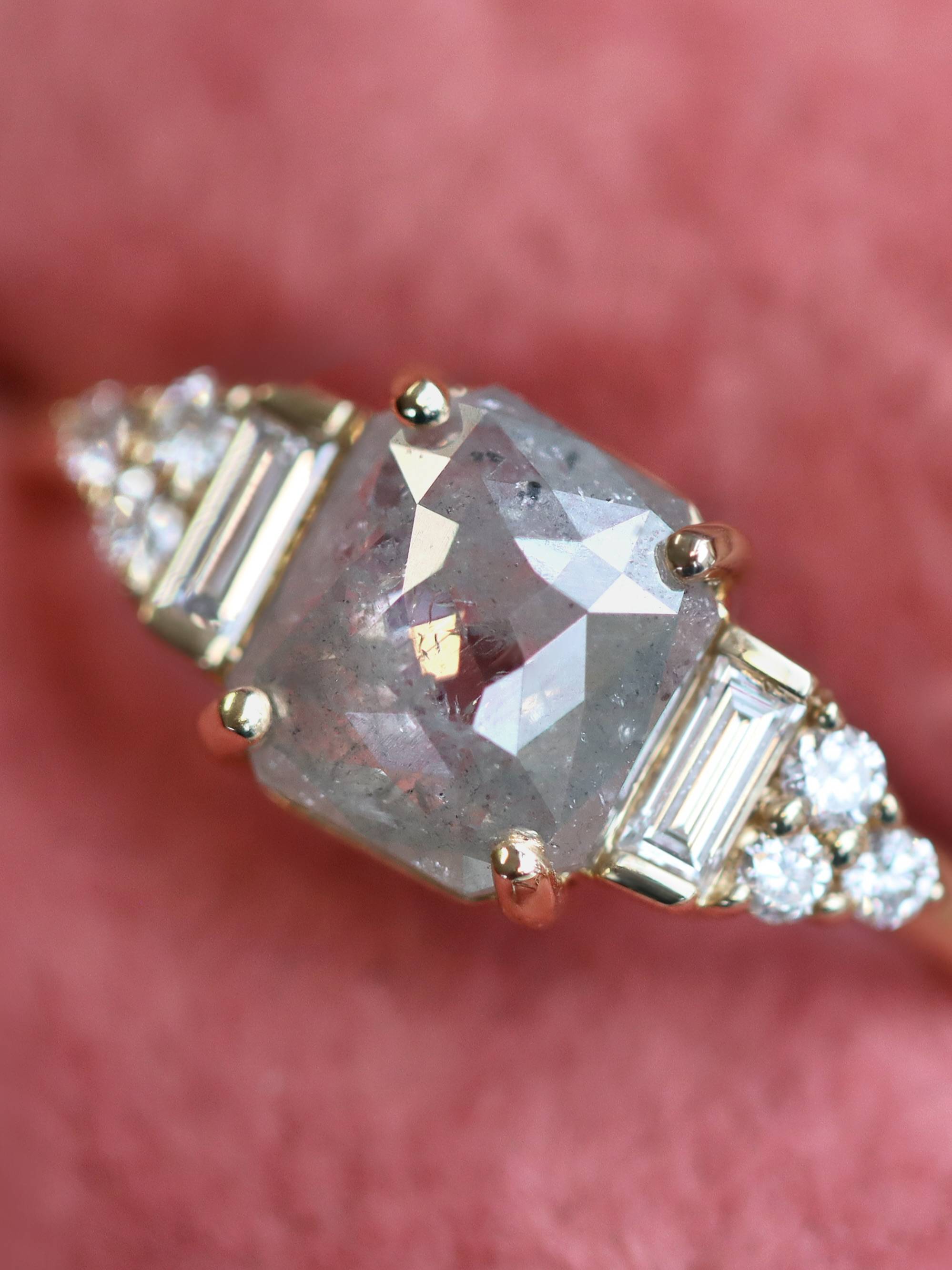 Emerald cut engagement ring