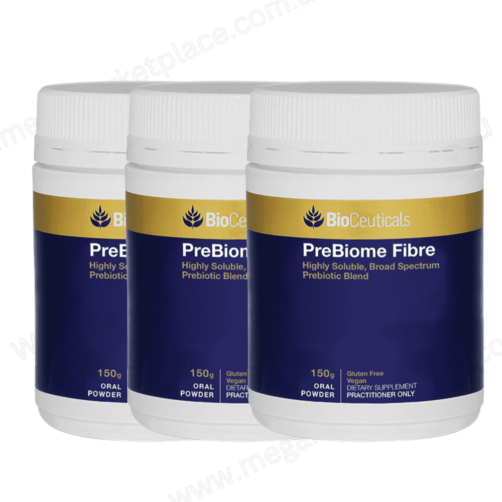 Lot of 3| Bioceuticals Prebiome Fibre 150G Powder