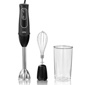 Braun MultiQuick 5 Immersion Hand Blender with Dual Speed + Turbo and Patented Technology, 350W - Includes Beaker and Whisk, Black, MQ505