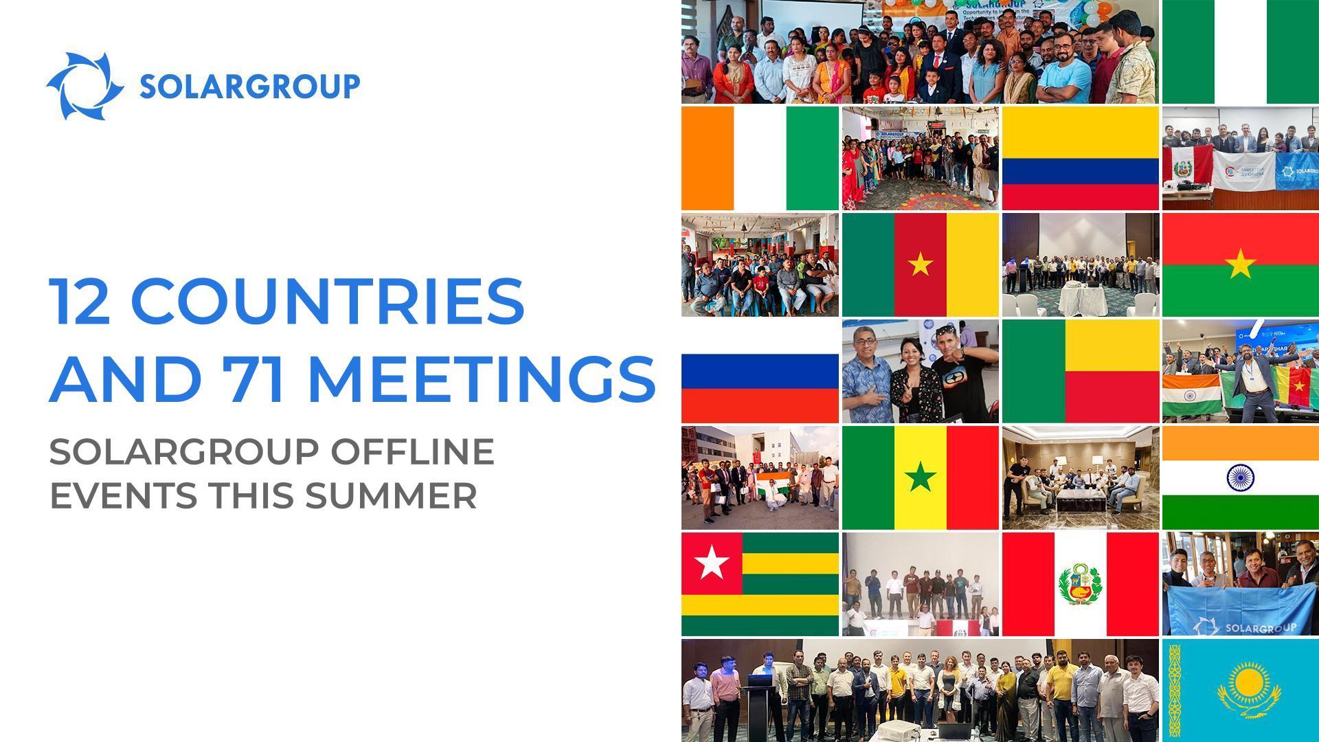 12 countries and 71 meetings: SOLARGROUP offline events this summer