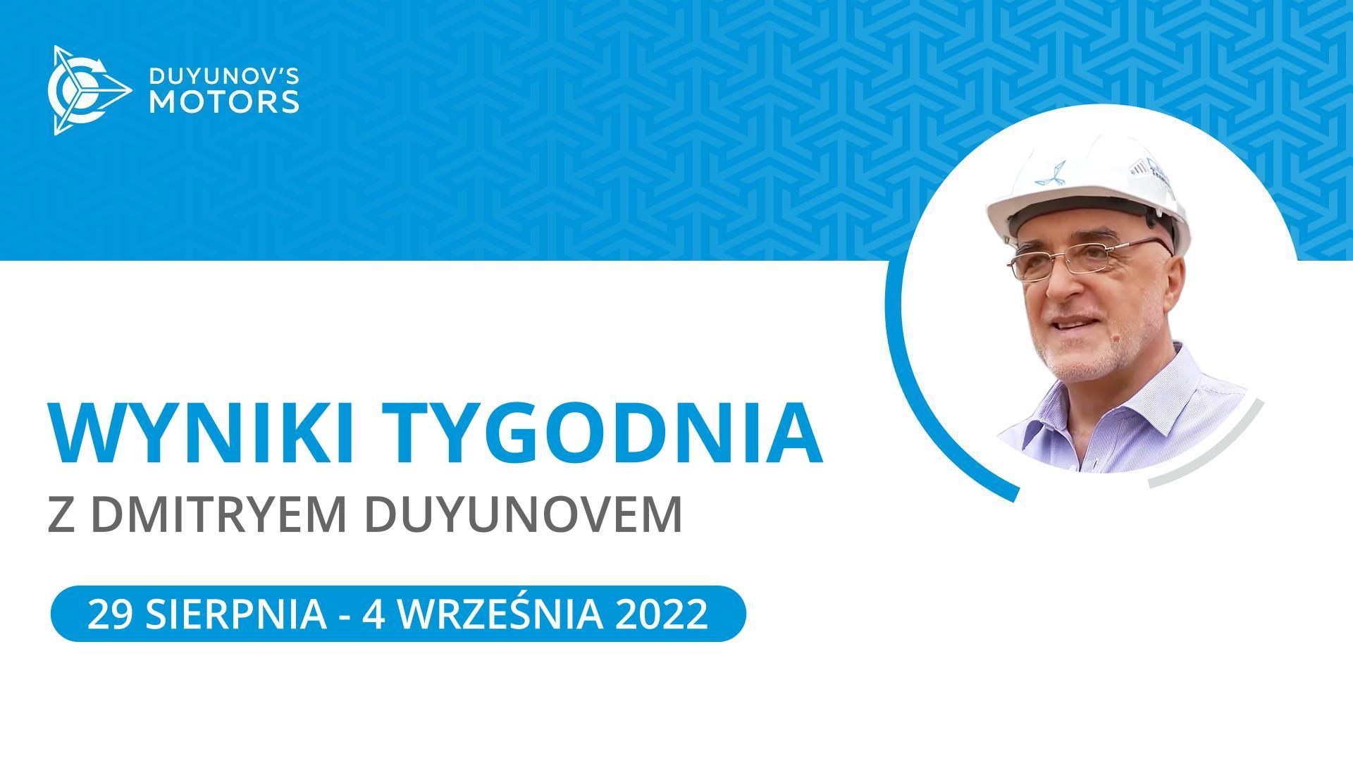 Wyniki tygodnia w projekcie Silniki Duyunova