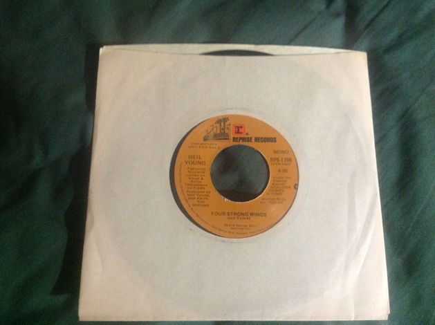 Neil Young - Four Strong Winds  Promo Mono/Stereo 45 Si...