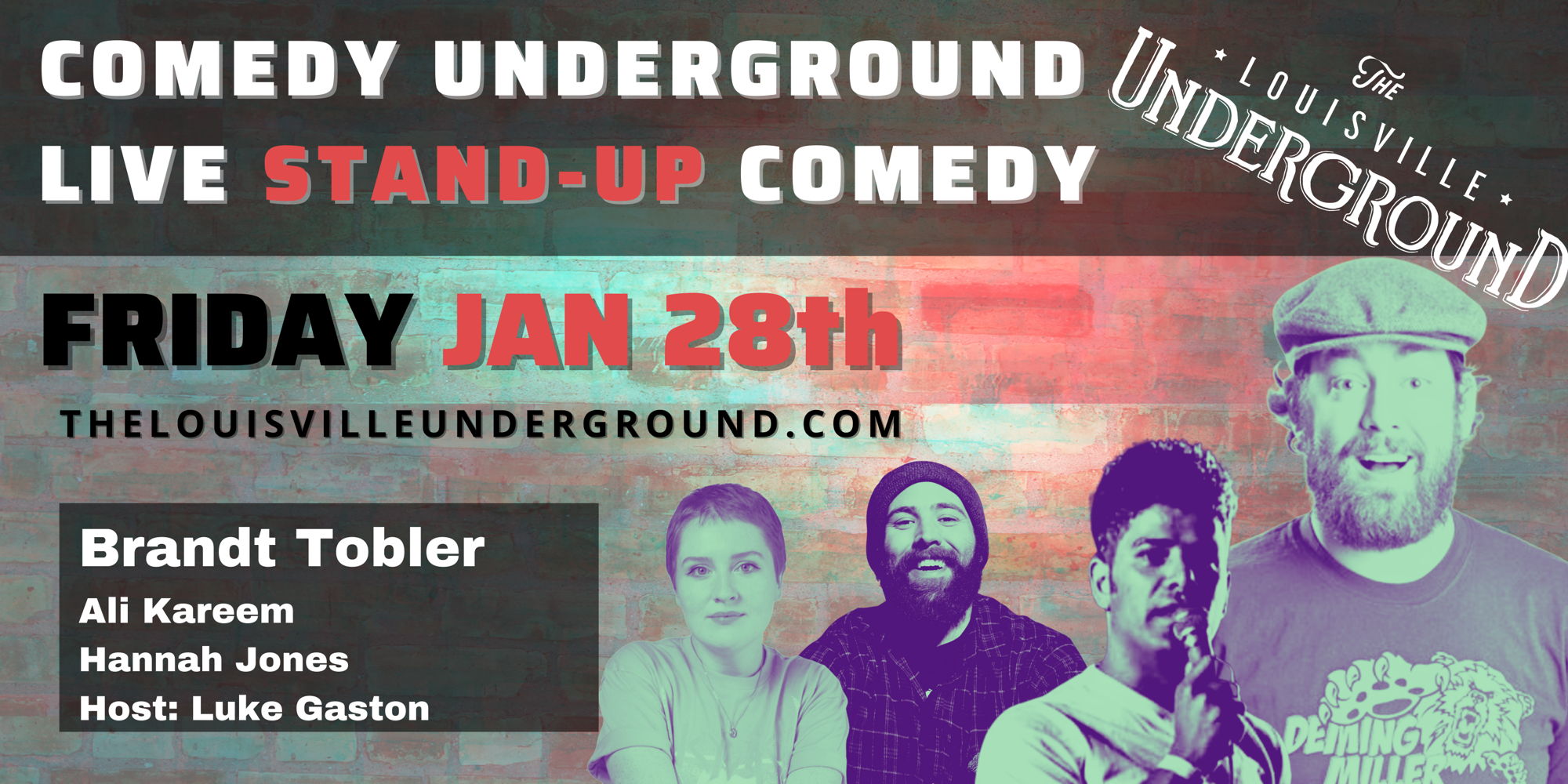 Comedy Underground with Host Luke Gaston promotional image