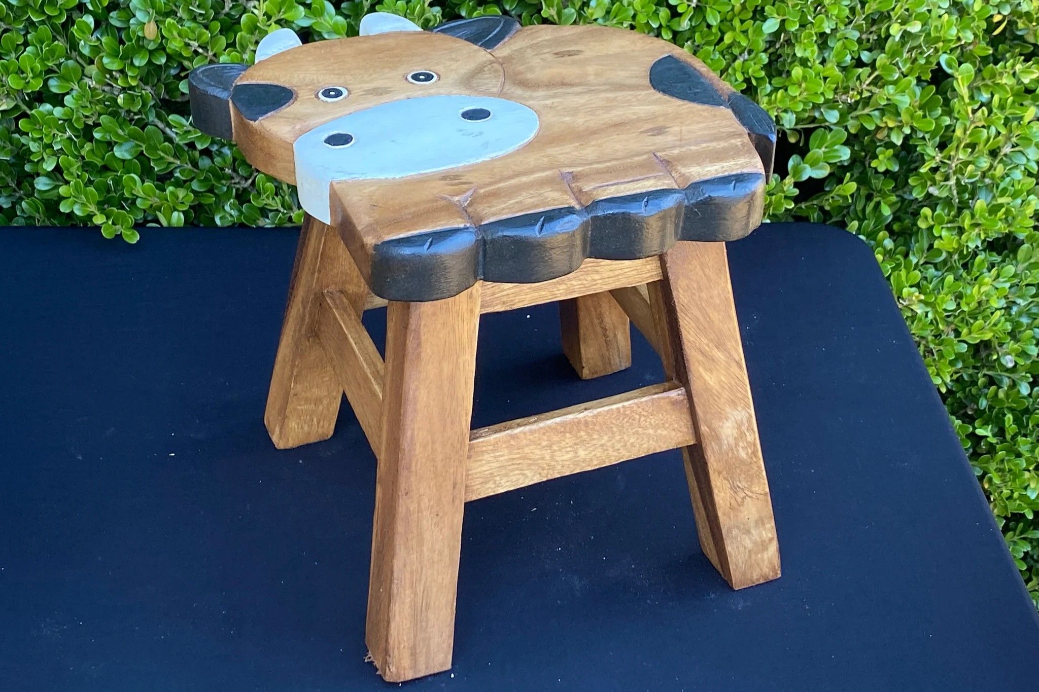 Kids Chair Wooden Stool Animal COW Theme Children’s Chair and Toddlers Stepping Stool - Image 5