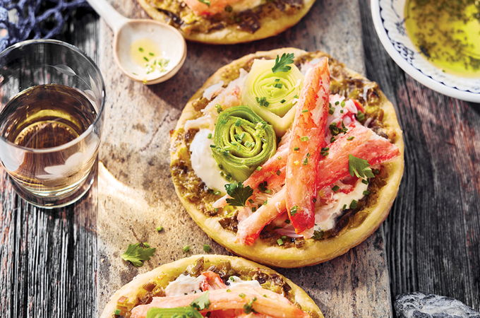 Leek and Crab Tartlets